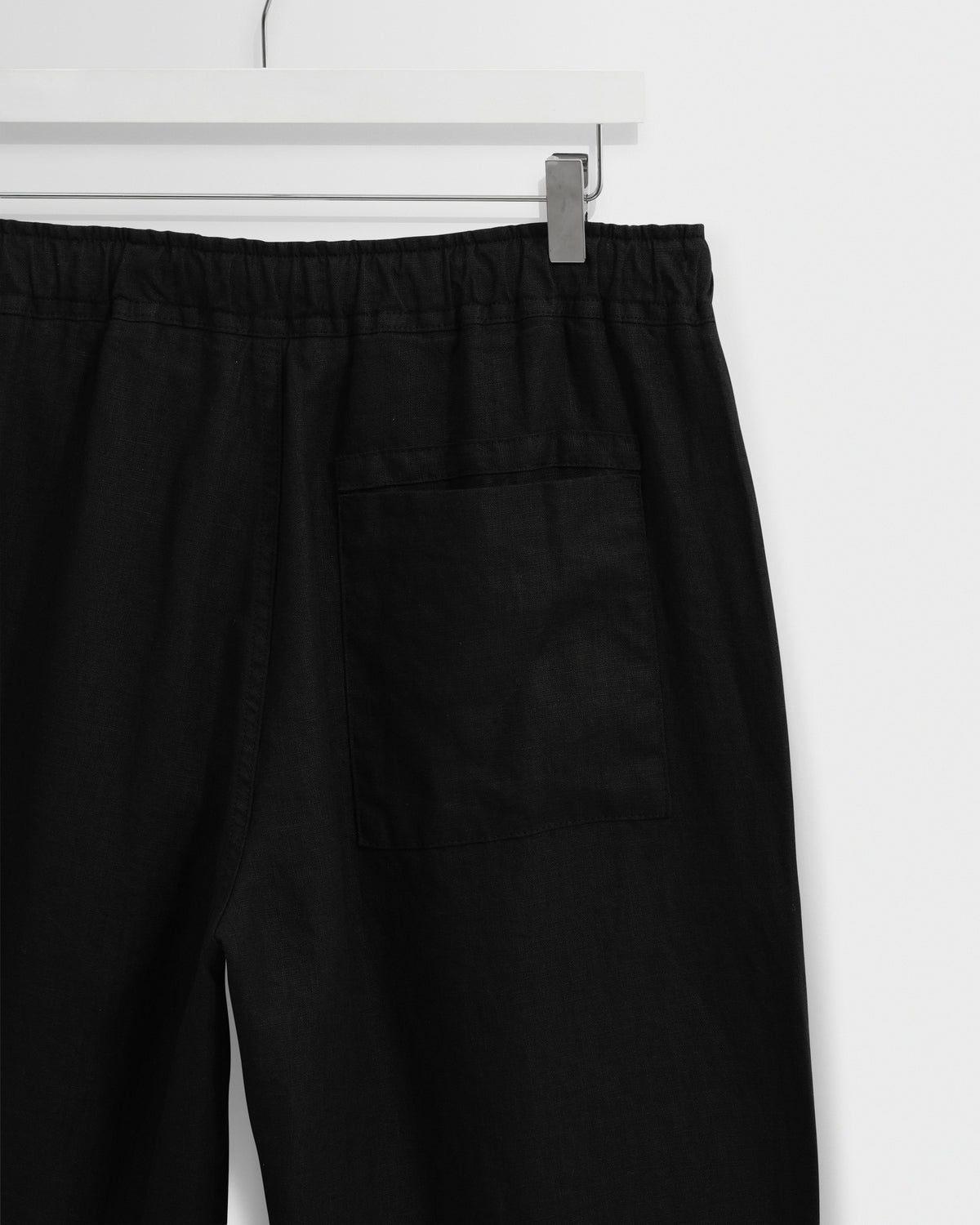 Kurt - Black Washed Linen Relaxed Fit Trousers