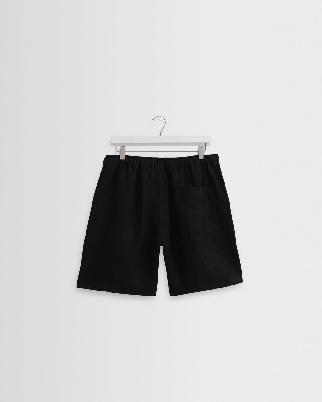Kurt - Black Washed Linen Shorts