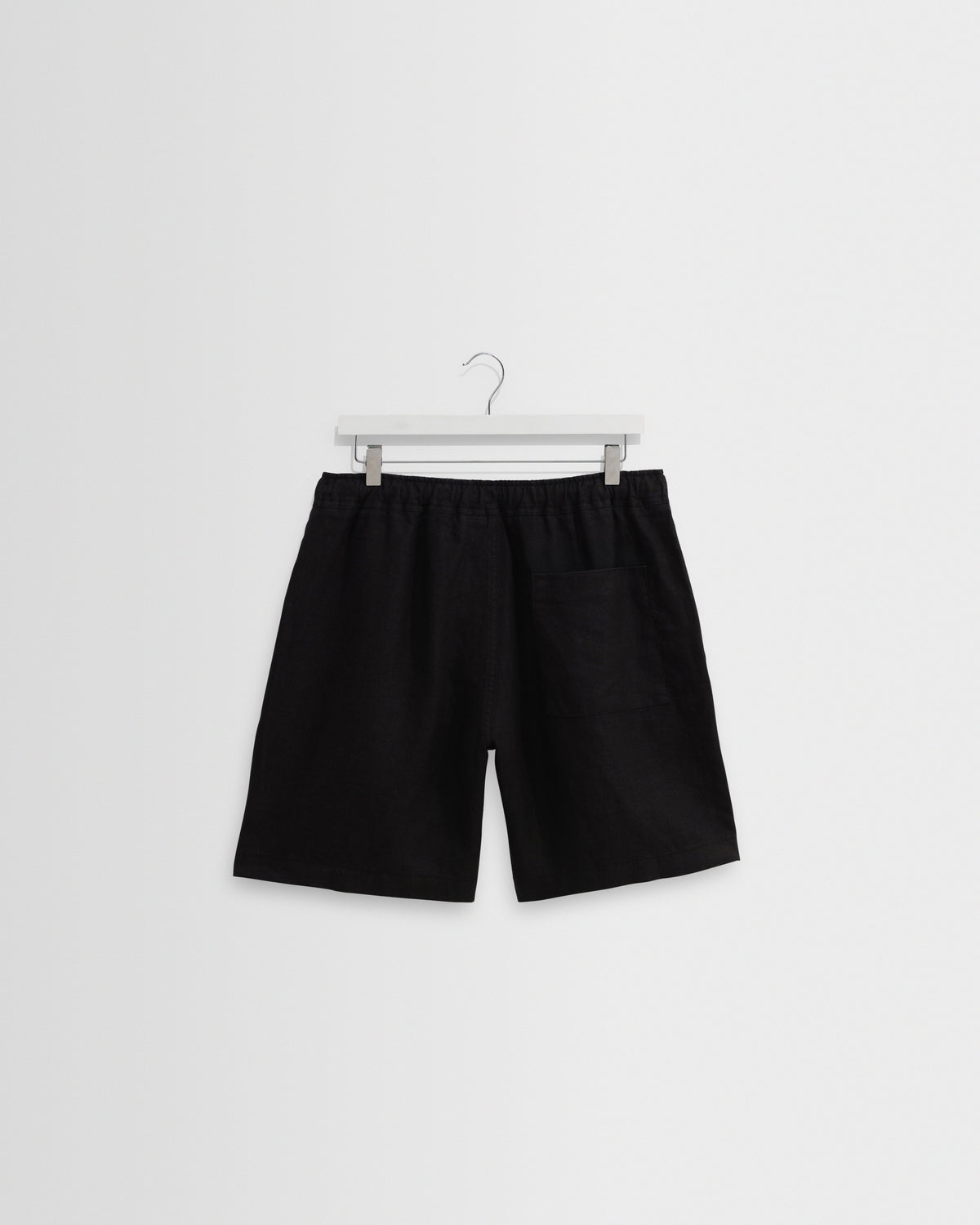 Kurt - Black Washed Linen Shorts