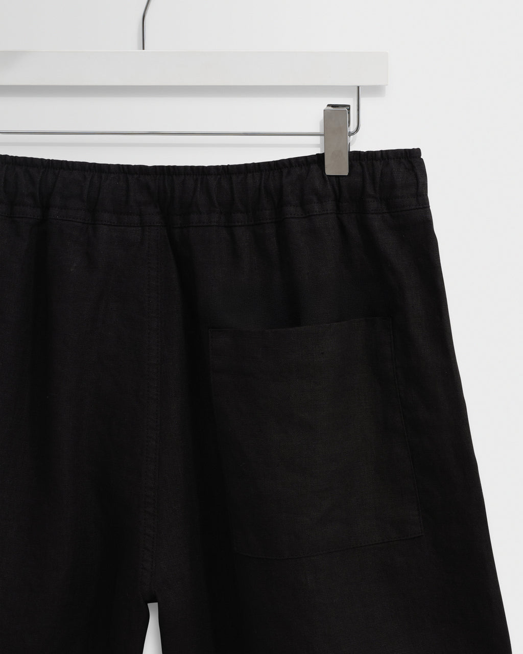Kurt - Black Washed Linen Shorts