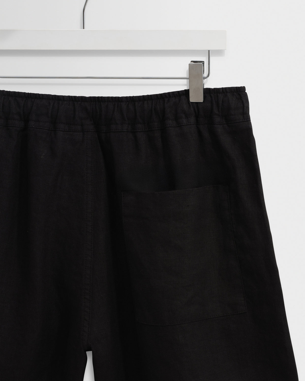 Kurt - Black Washed Linen Shorts