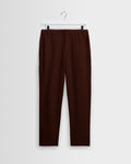 Kurt - Brown Washed Linen Relaxed Fit Trousers