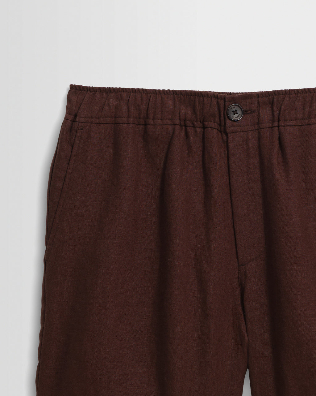 Kurt - Brown Washed Linen Shorts