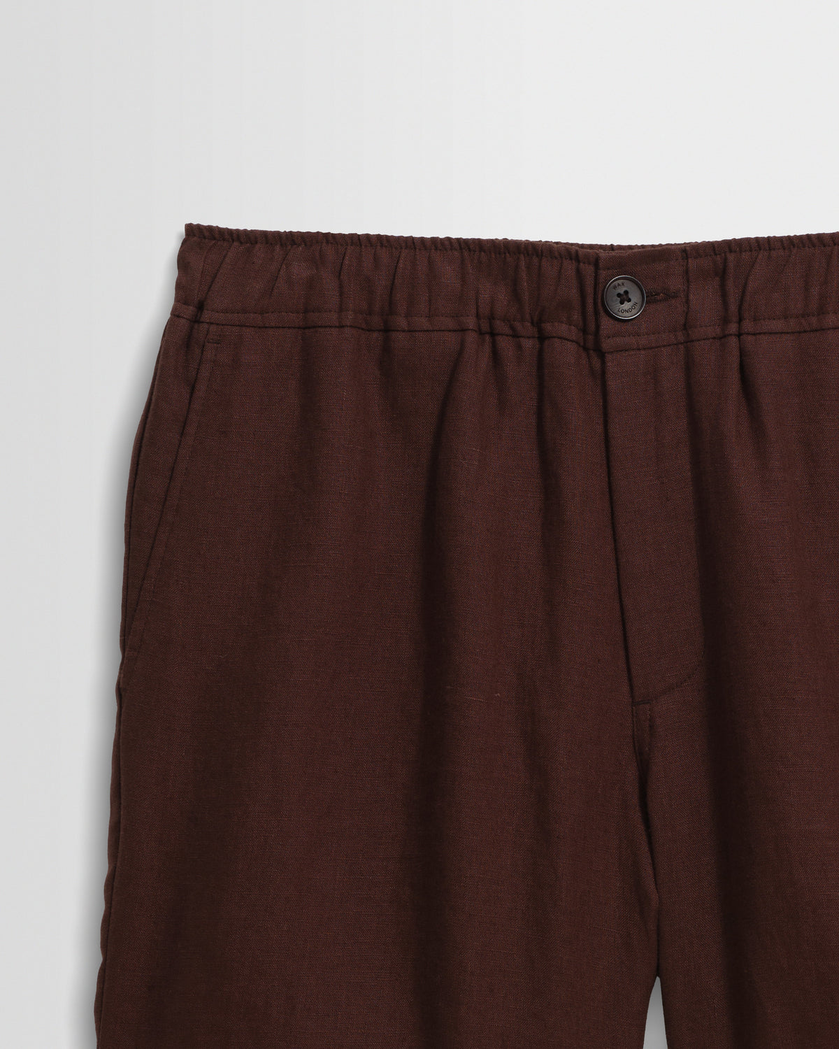 Kurt - Brown Washed Linen Shorts