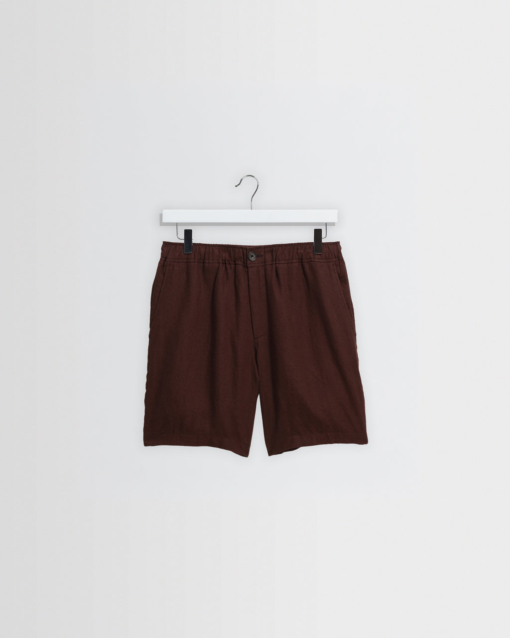 Kurt - Brown Washed Linen Shorts