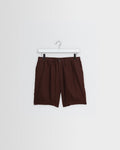 Kurt - Brown Washed Linen Shorts