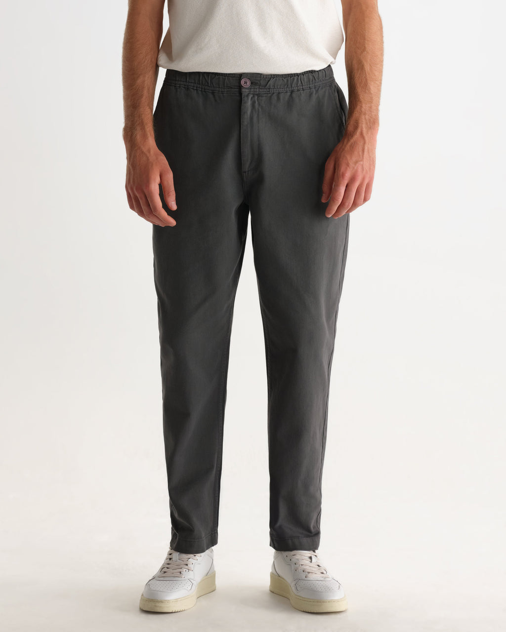 Kurt - Charcoal Organic Cotton Twill Trouser