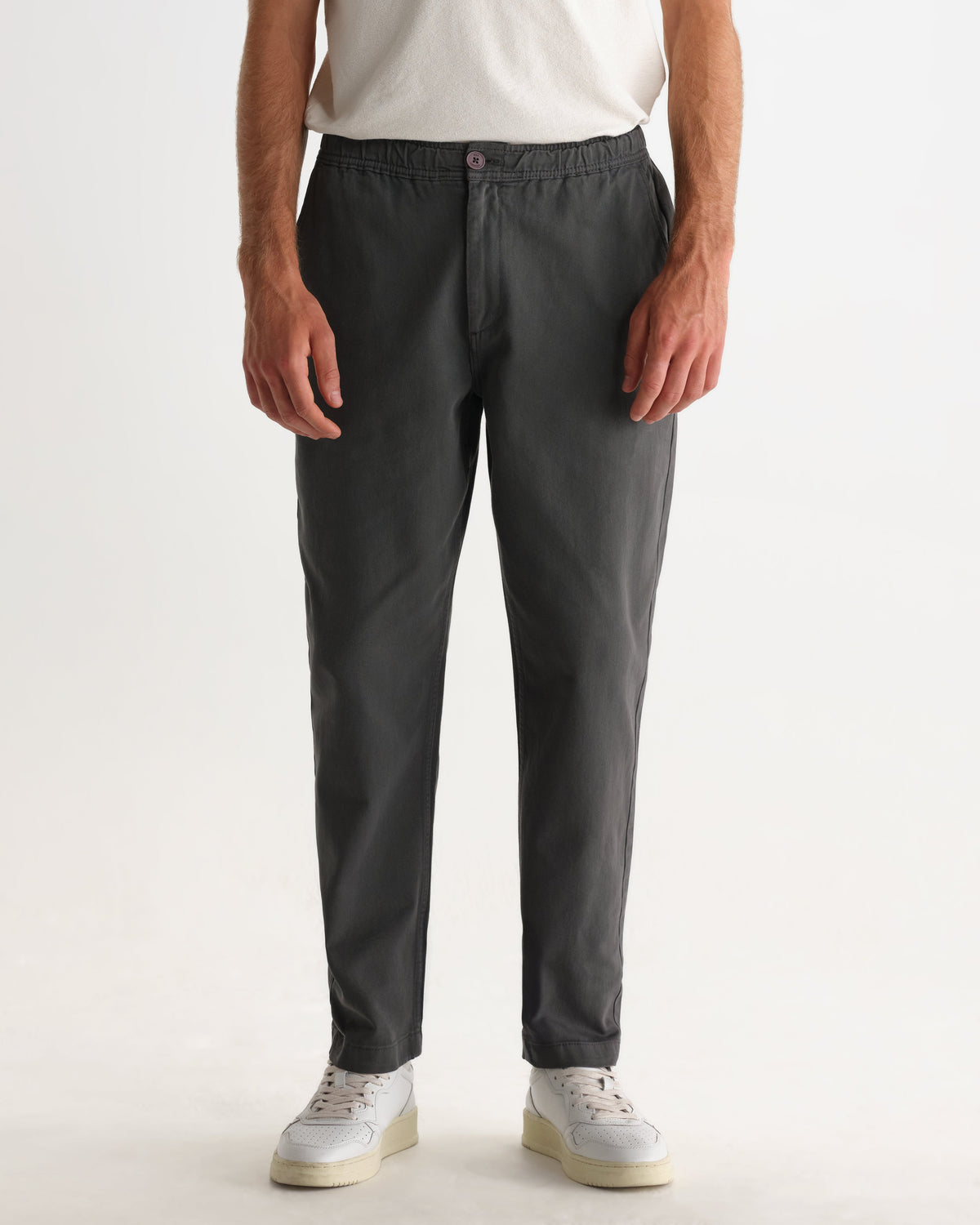 Kurt - Charcoal Organic Cotton Twill Trouser