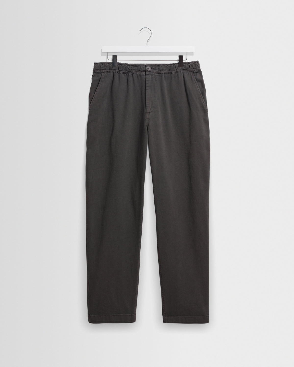 Kurt - Charcoal Organic Cotton Twill Trouser