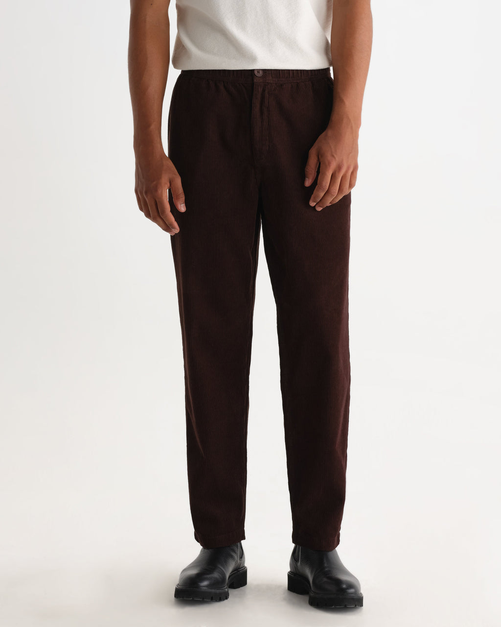 Kurt - Dark Brown Cotton Corduroy Trouser