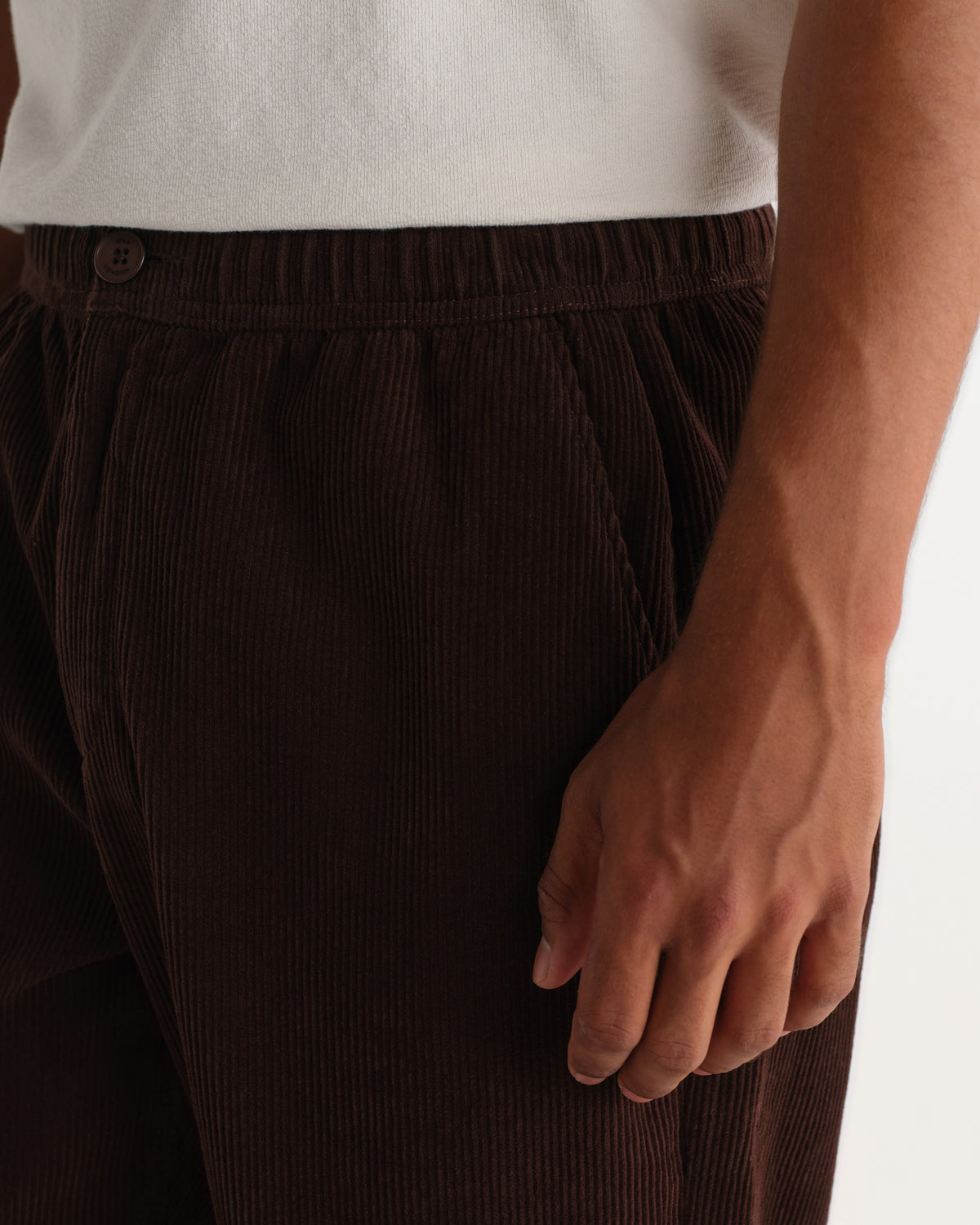 Kurt - Dark Brown Cotton Corduroy Trouser