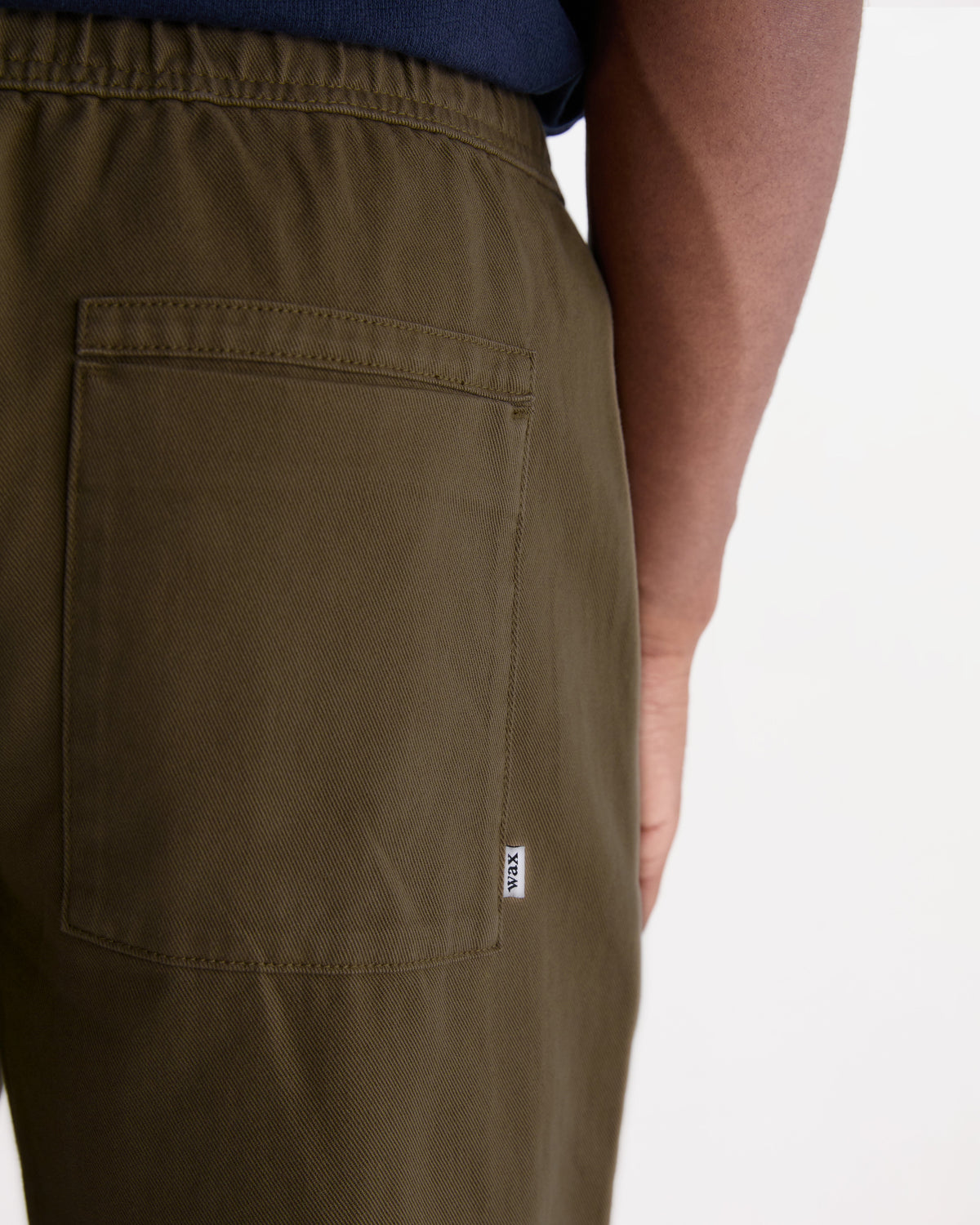 Kurt - Dark Khaki Organic Cotton Twill Trouser