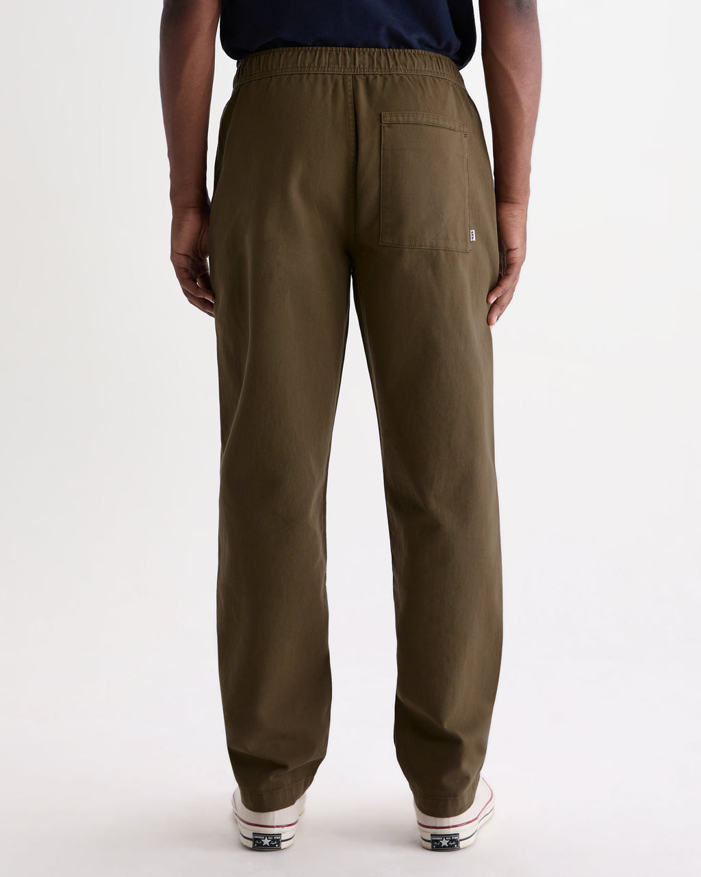 Kurt - Dark Khaki Organic Cotton Twill Trouser