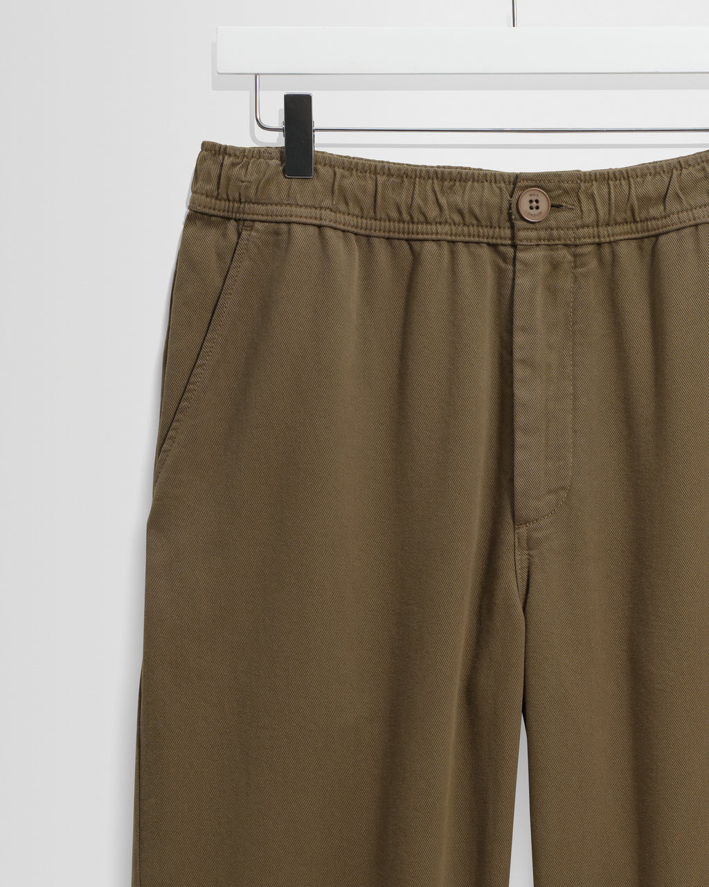 Kurt - Dark Khaki Organic Cotton Twill Trouser