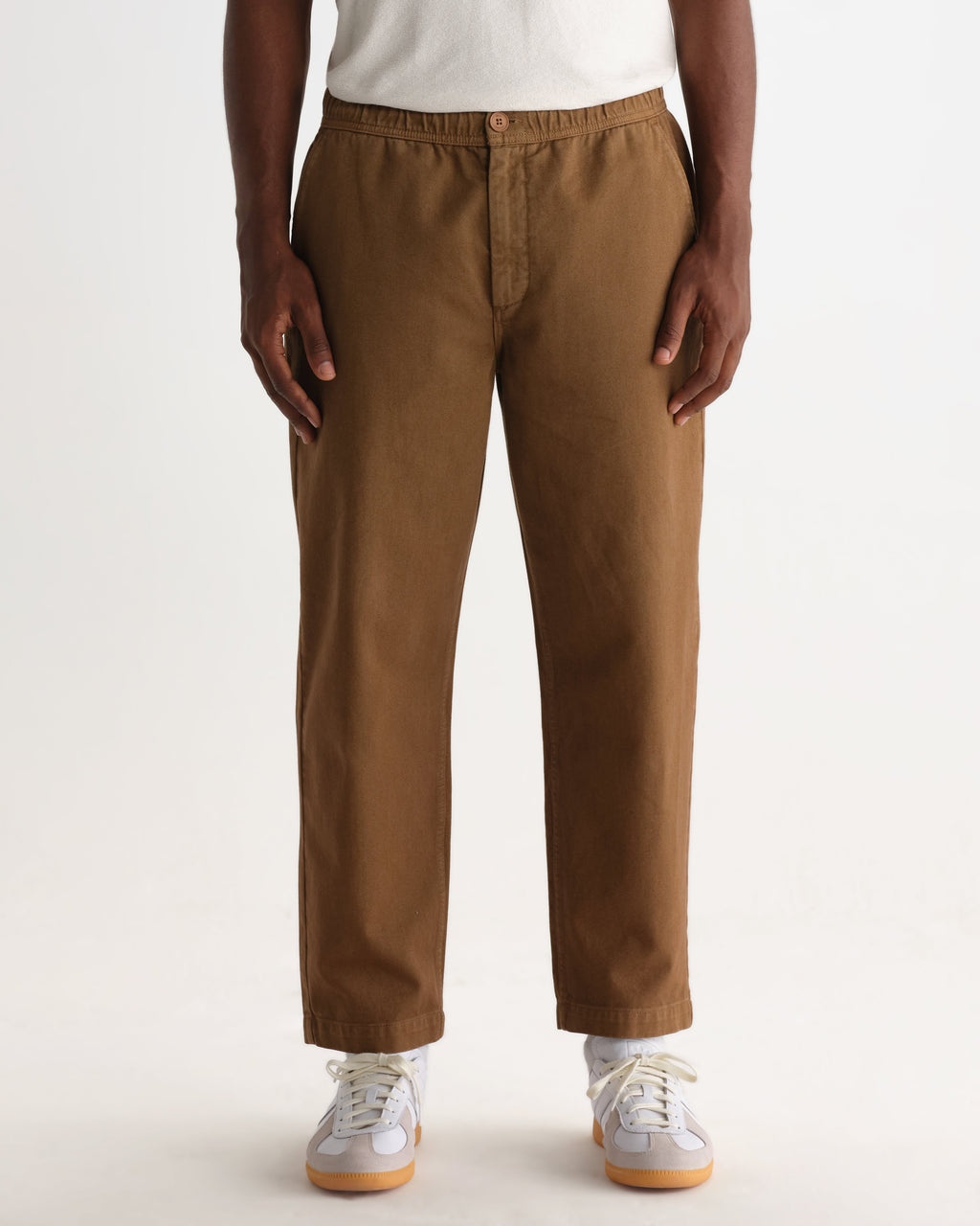 Kurt - Dark Tan Organic Cotton Twill Trouser