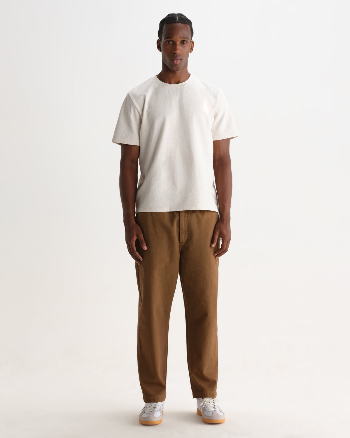 Kurt - Dark Tan Organic Cotton Twill Trouser