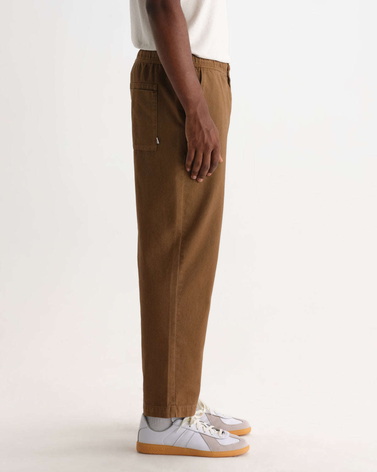 Kurt - Dark Tan Organic Cotton Twill Trouser