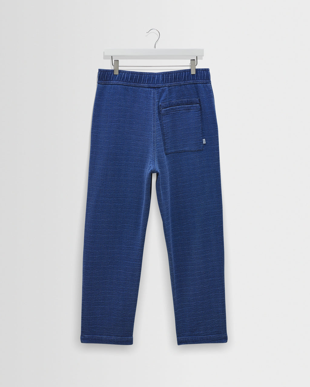 Kurt - Indigo Textured Organic Dobby Cotton Relaxed Fit Trousers