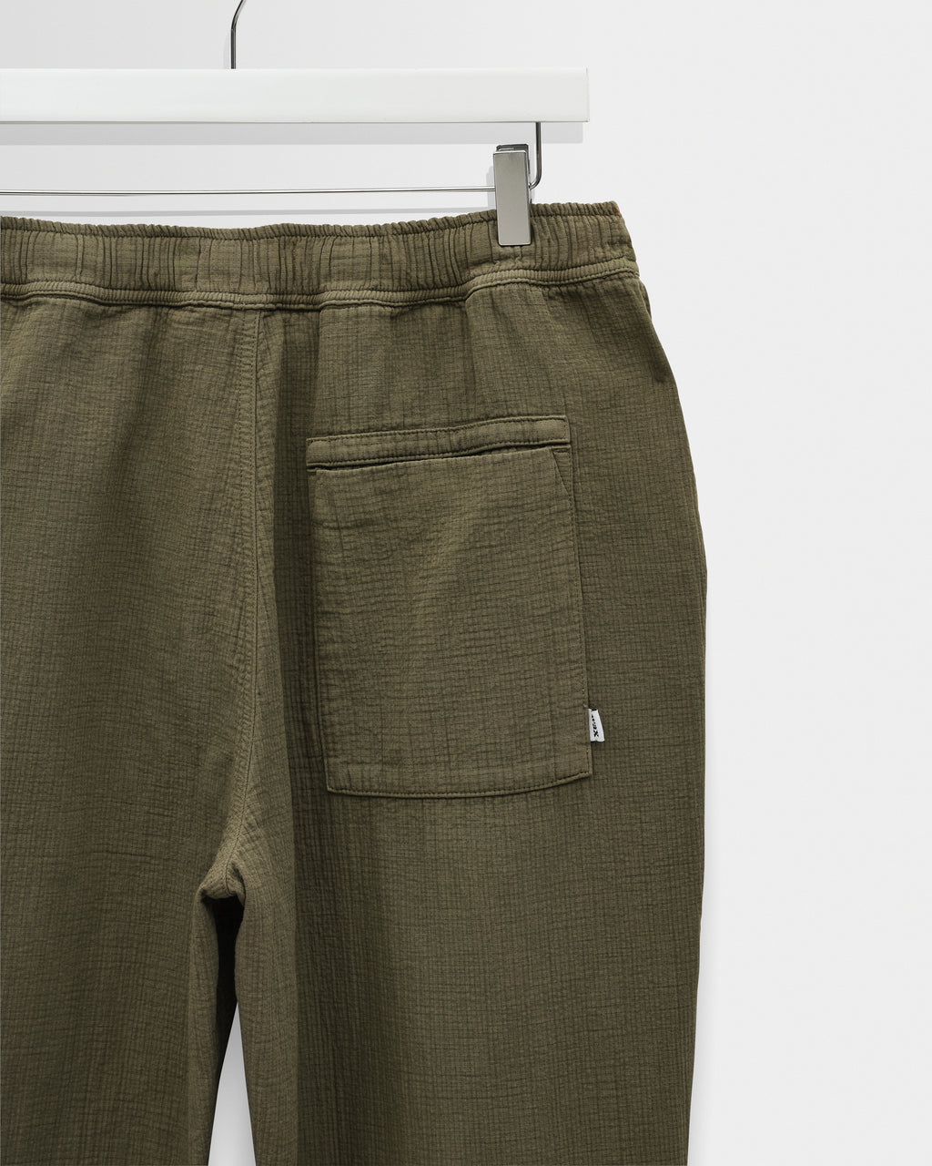 Kurt - Khaki Crinkle Cotton-Linen Relaxed Fit Trousers