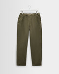Kurt - Khaki Crinkle Cotton-Linen Relaxed Fit Trousers