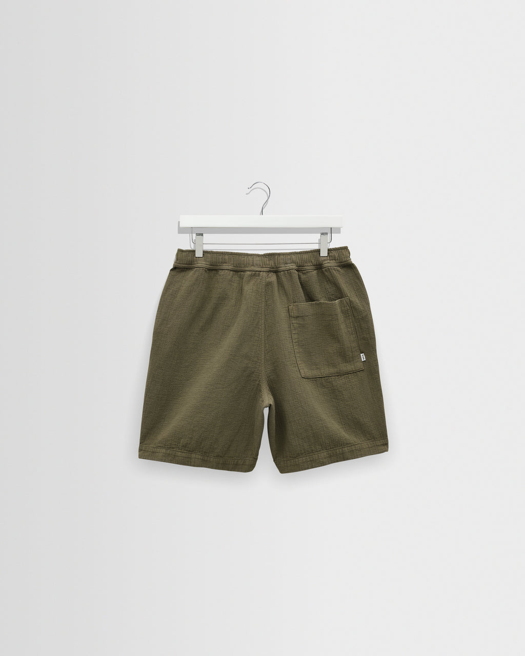Kurt - Khaki Crinkle Cotton-Linen Shorts