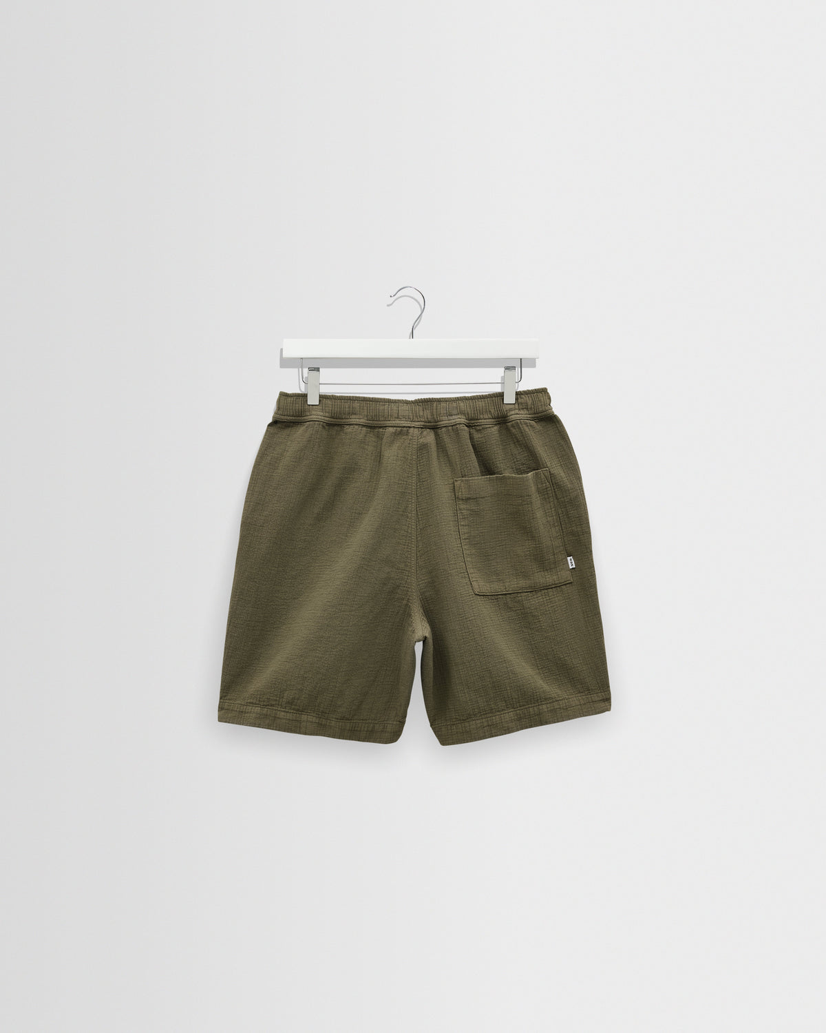 Kurt - Khaki Crinkle Cotton-Linen Shorts