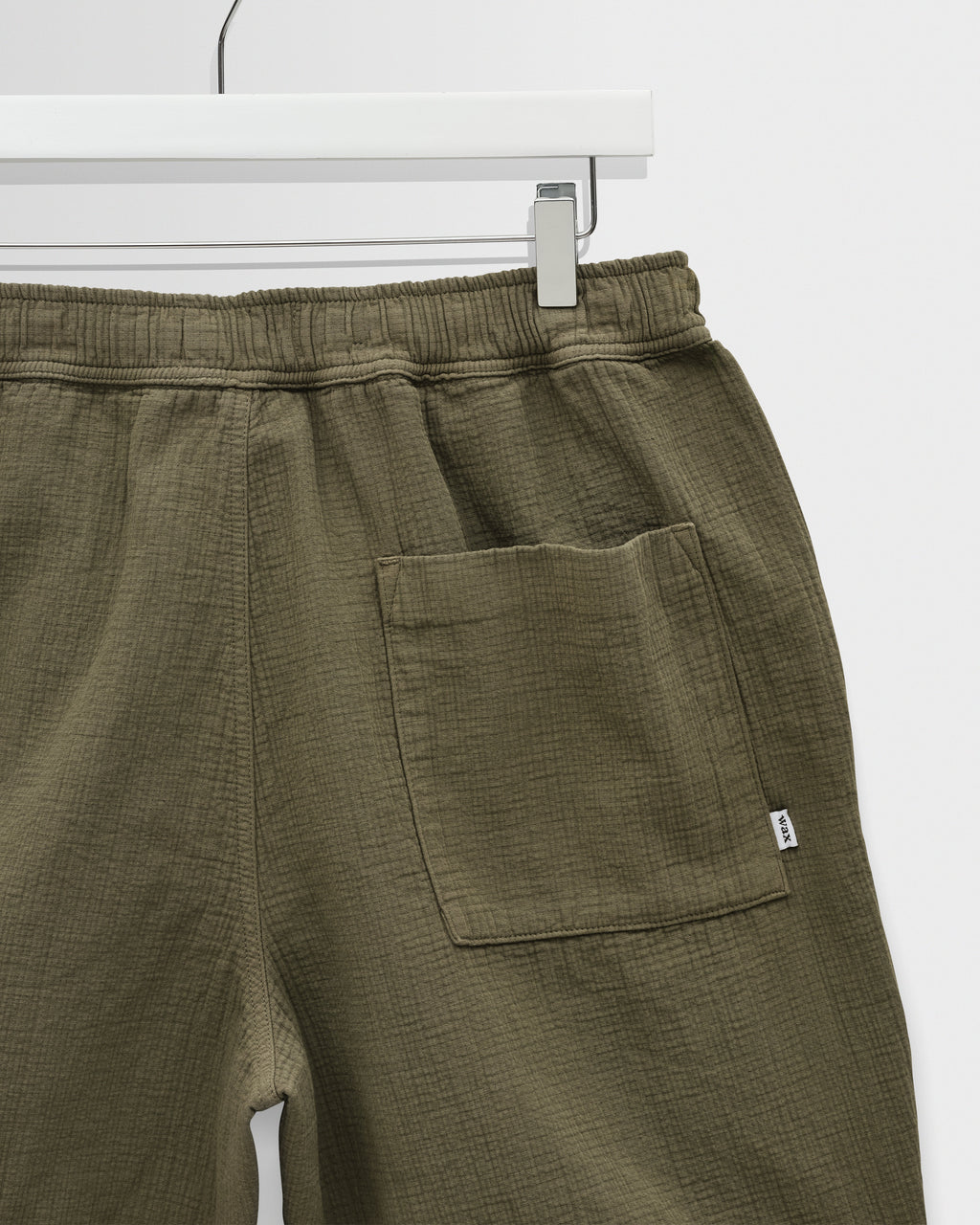 Kurt - Khaki Crinkle Cotton-Linen Shorts