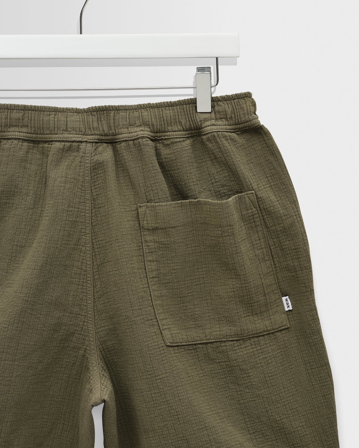 Kurt - Khaki Crinkle Cotton-Linen Shorts