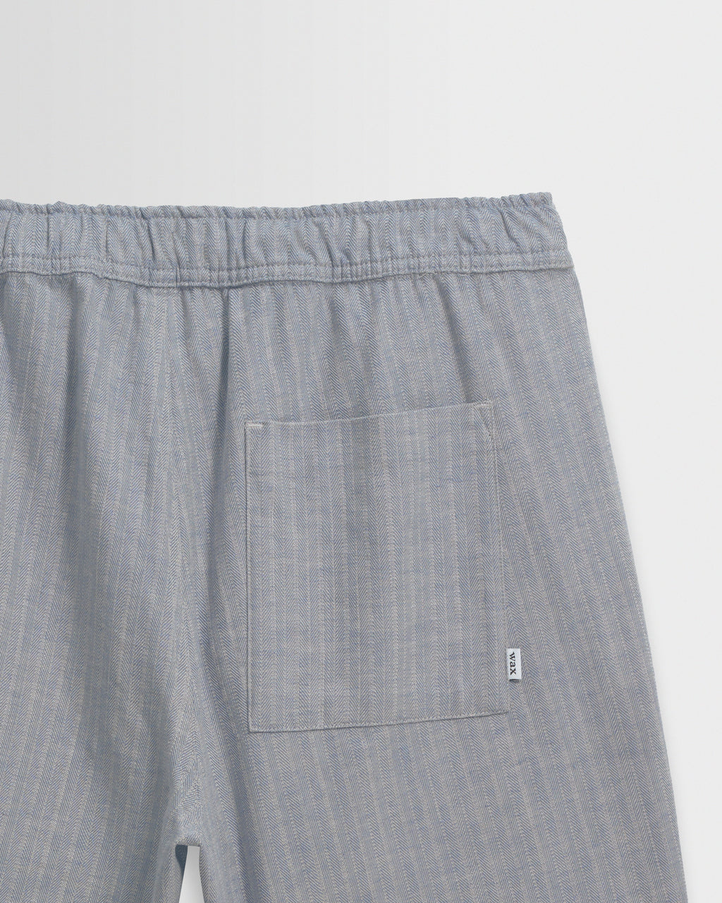 Kurt - Light Blue Herringbone Cotton Shorts