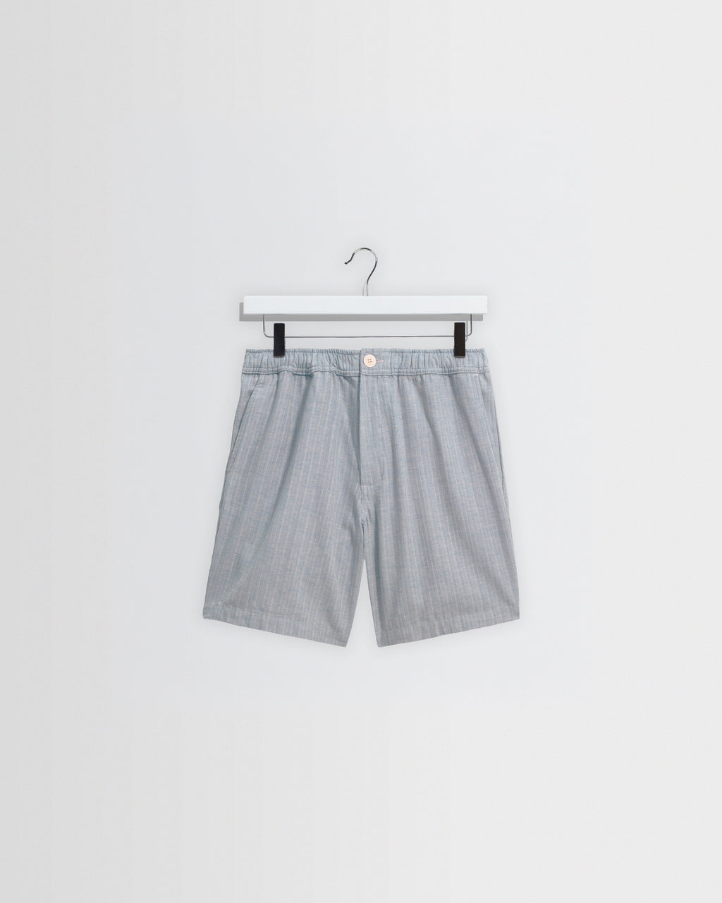 Kurt - Light Blue Herringbone Cotton Shorts