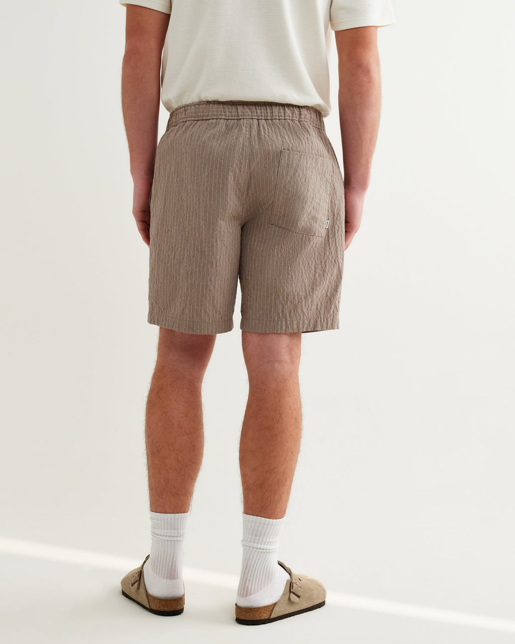 Kurt - Natural Chalk Stripe Shorts
