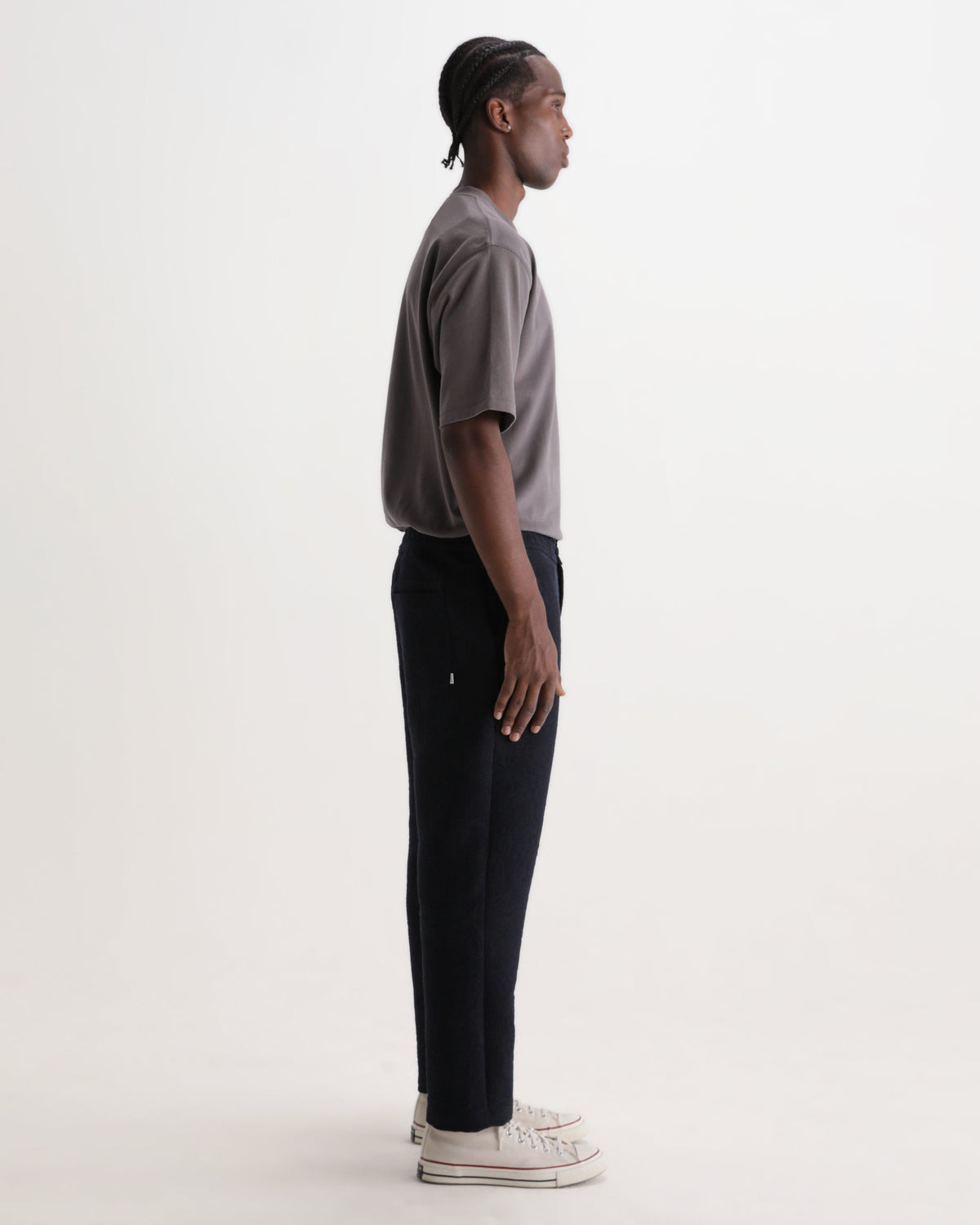 Kurt - Navy And Black Tonal Jacquard Trouser