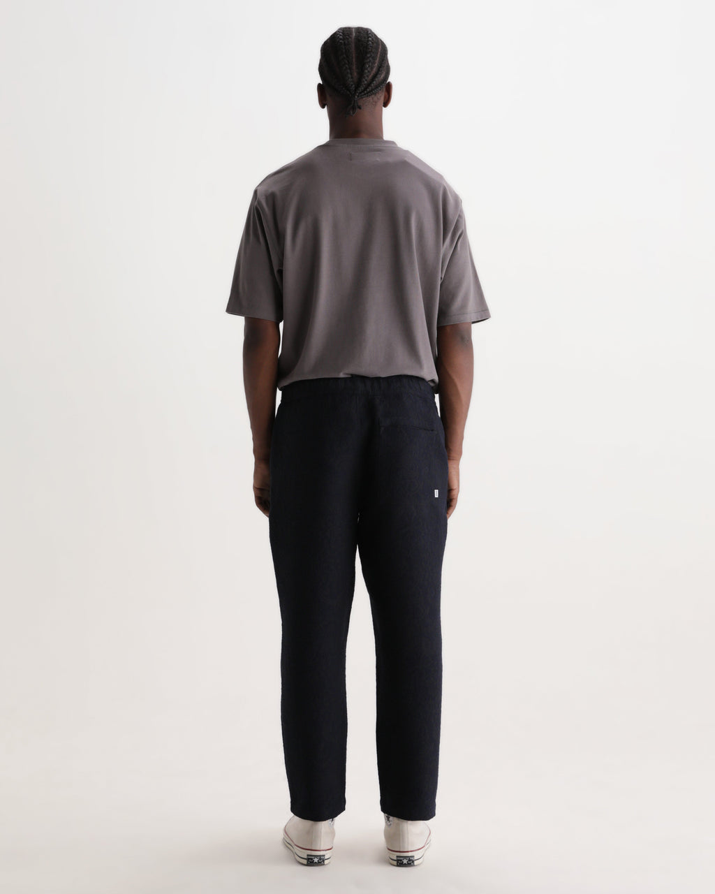 Kurt - Navy And Black Tonal Jacquard Trouser