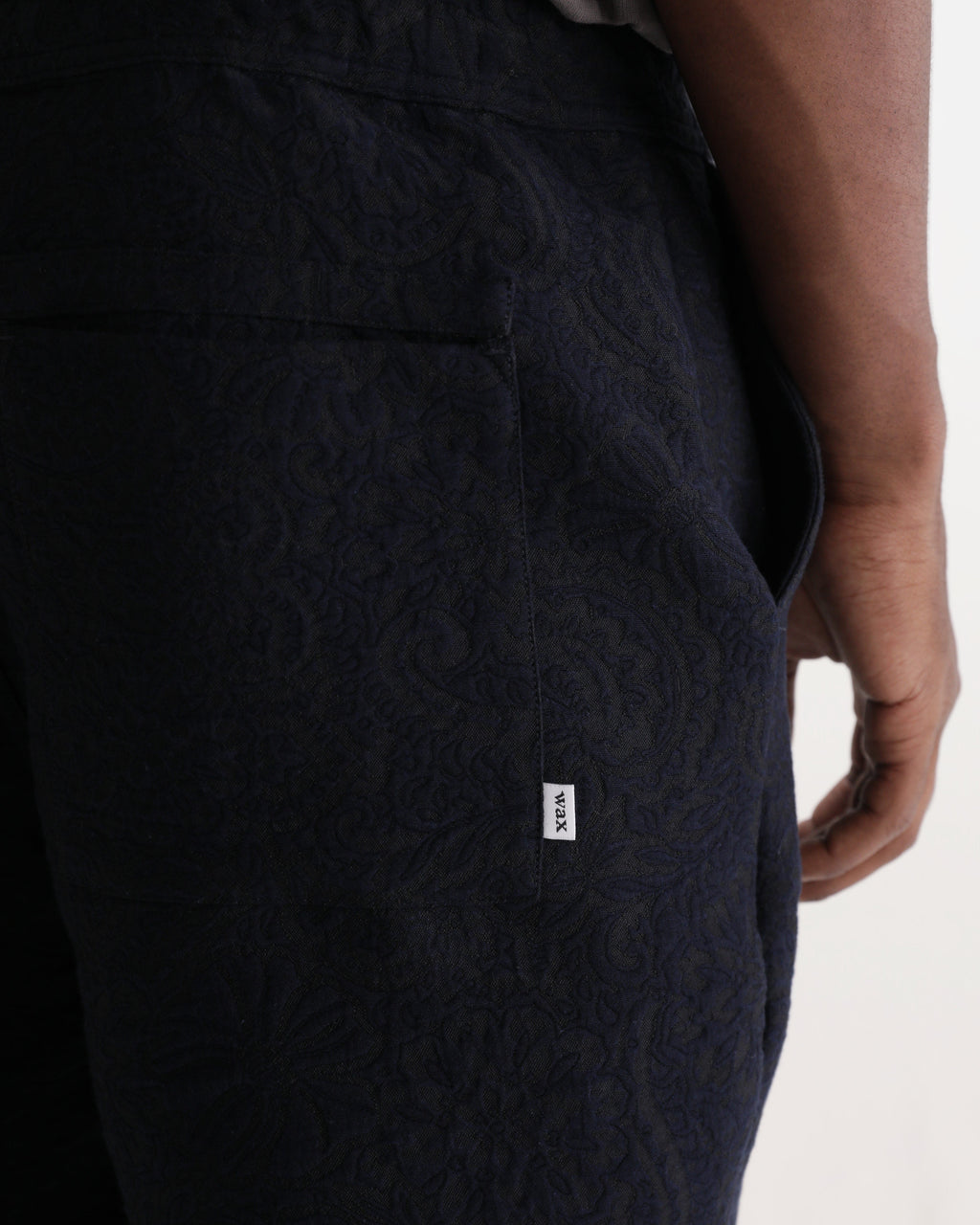 Kurt - Navy And Black Tonal Jacquard Trouser