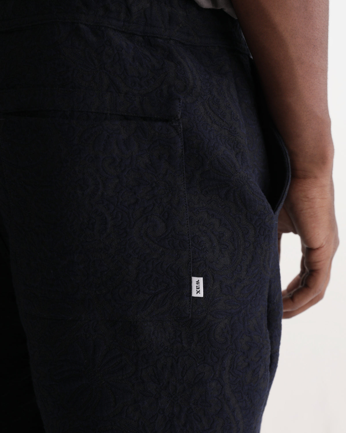 Kurt - Navy And Black Tonal Jacquard Trouser
