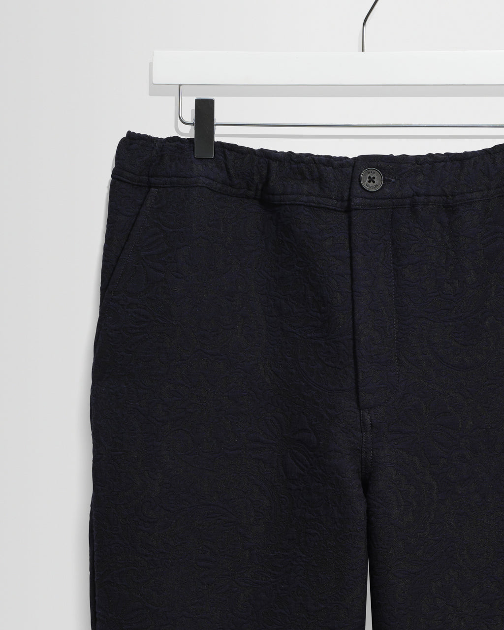 Kurt - Navy And Black Tonal Jacquard Trouser