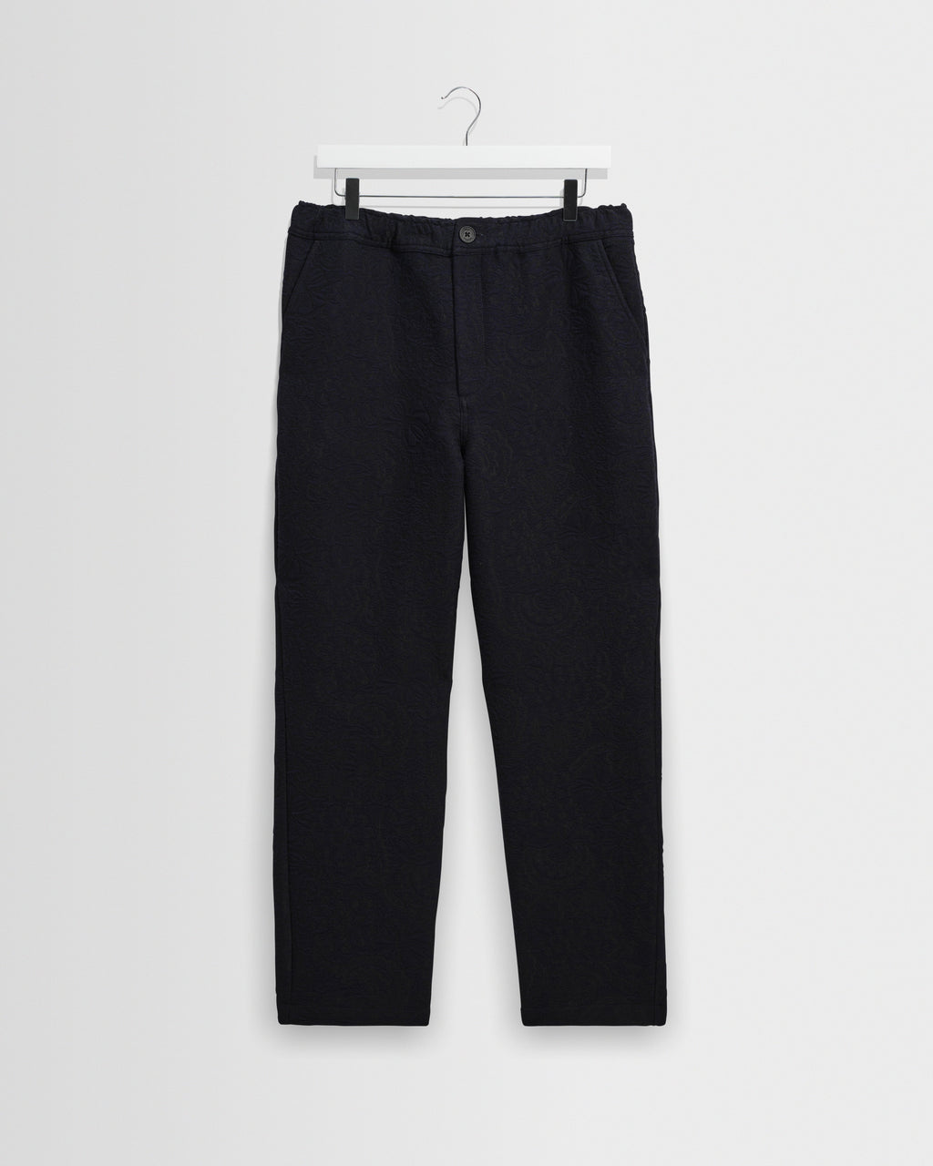 Kurt - Navy And Black Tonal Jacquard Trouser