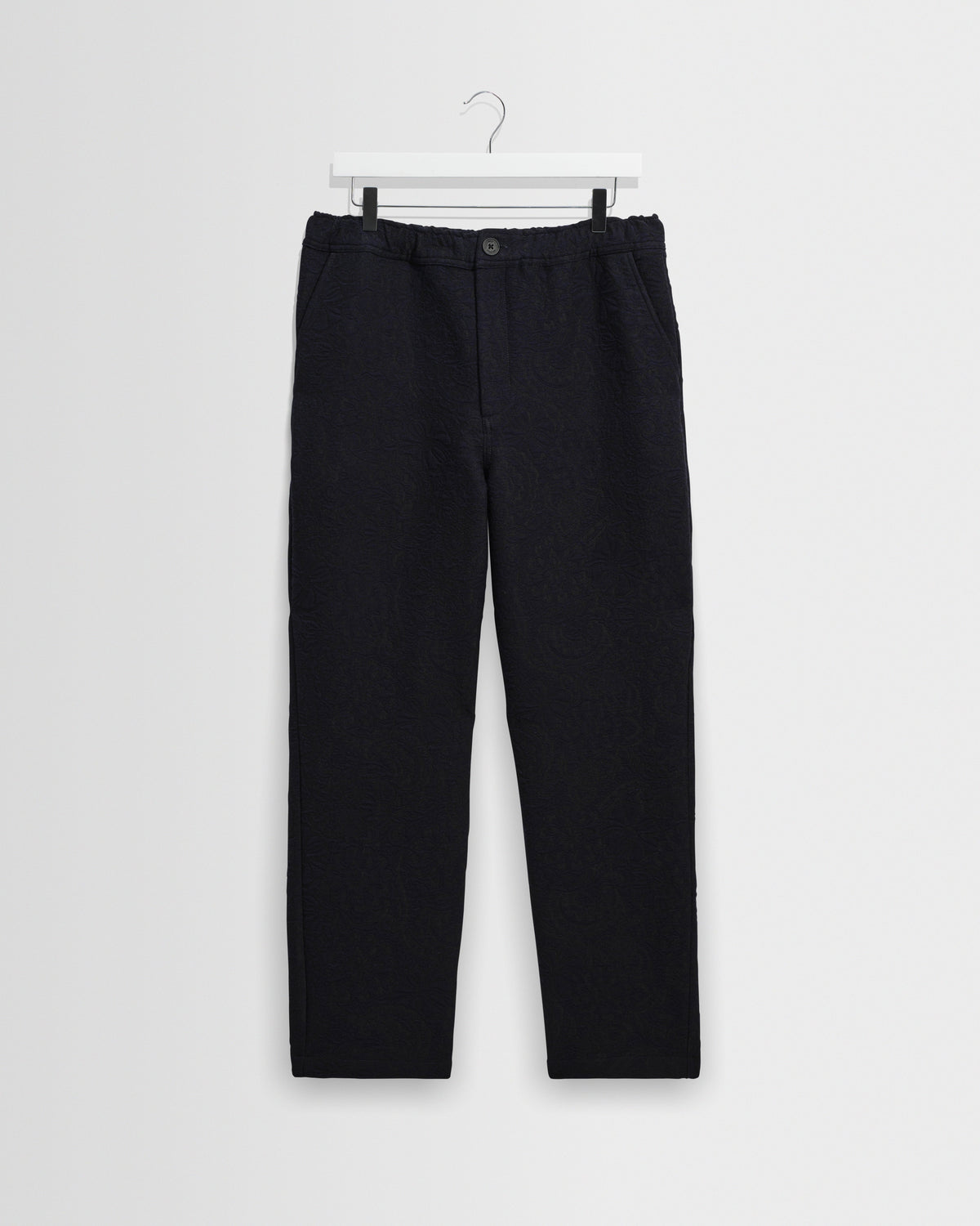 Kurt - Navy And Black Tonal Jacquard Trouser