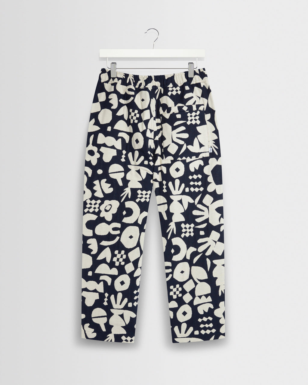 Kurt - Navy And Ecru Spin Jacquard Trousers