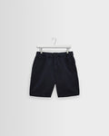 Kurt - Navy Crinkle Cotton-Linen Shorts