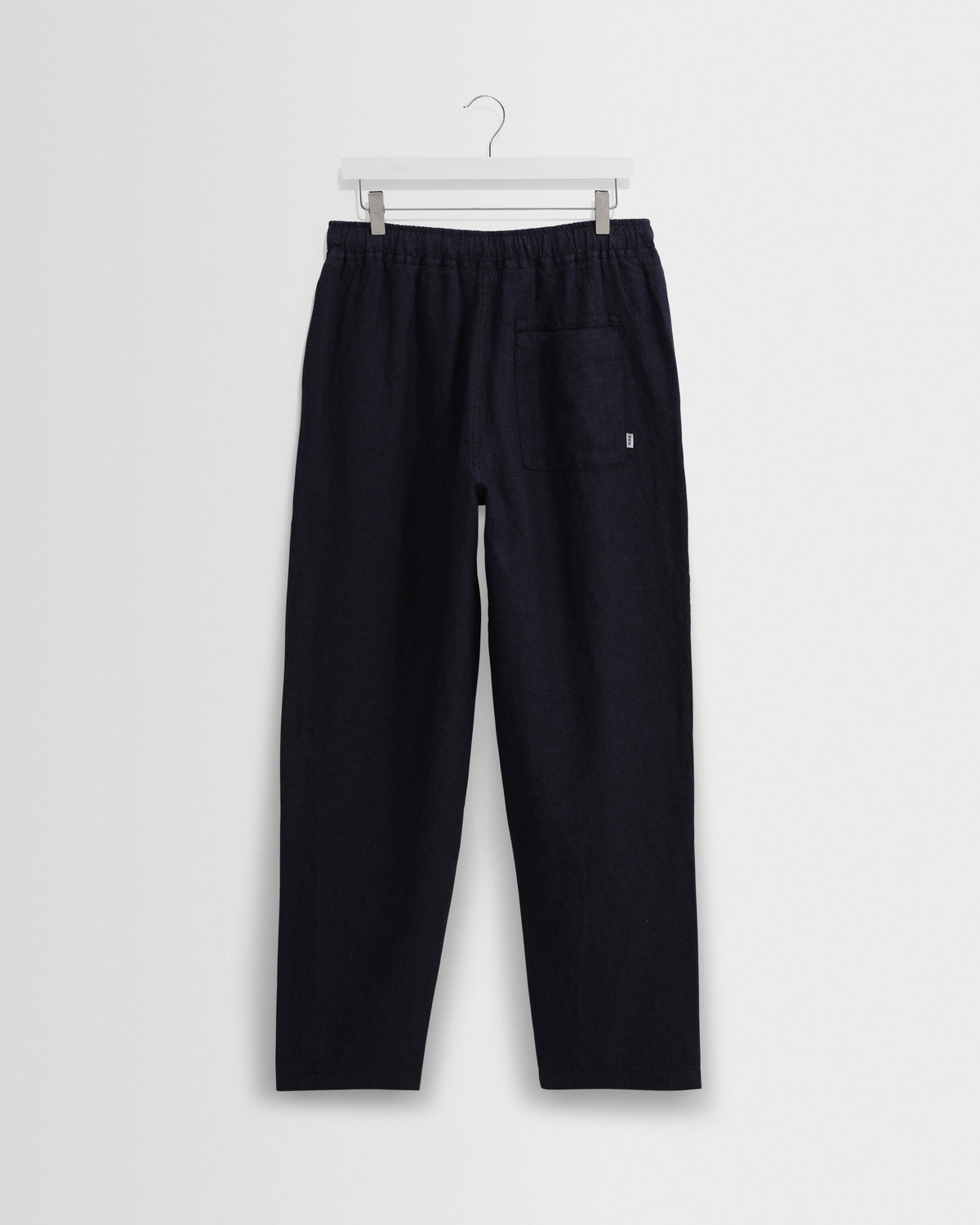 Kurt - Navy Washed Linen Relaxed Fit Trousers