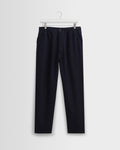 Kurt - Navy Washed Linen Relaxed Fit Trousers