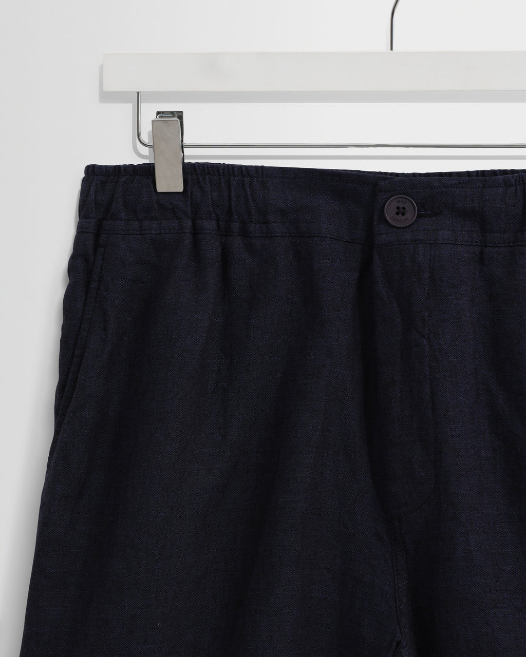 Kurt - Navy Washed Linen Shorts
