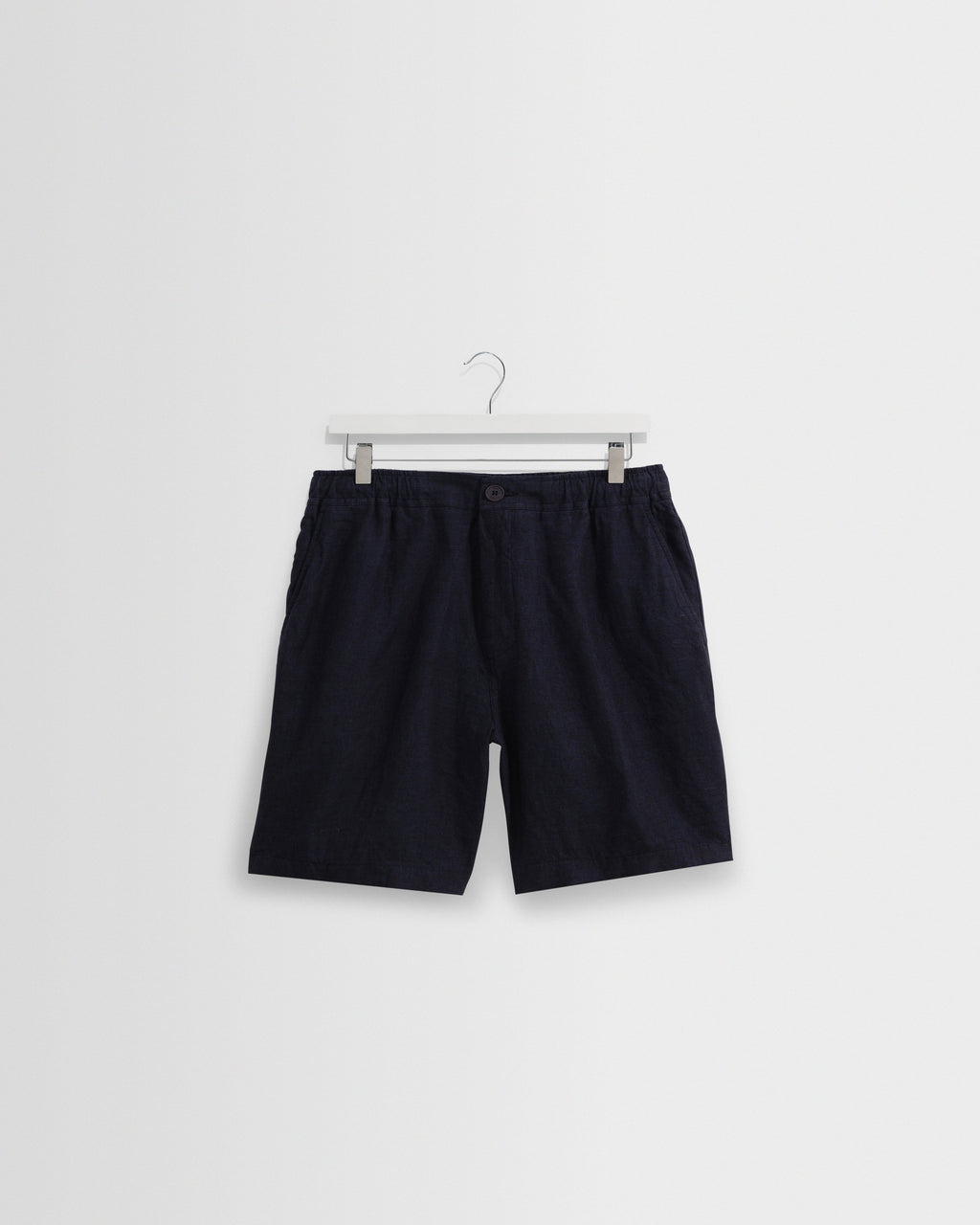 Kurt - Navy Washed Linen Shorts