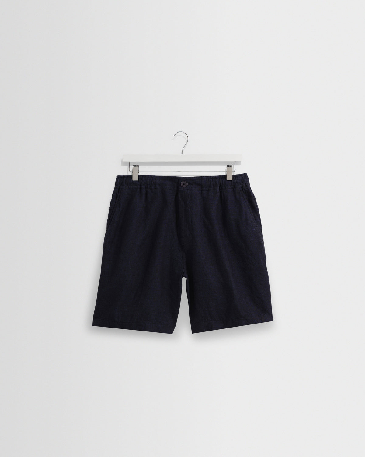 Kurt - Navy Washed Linen Shorts