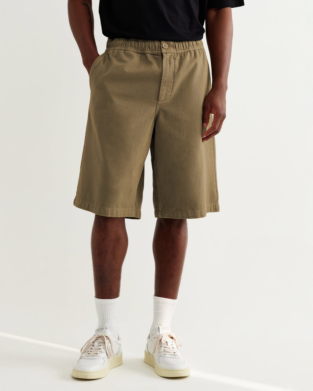 Kyle - Light Khaki Organic Cotton Twill Shorts