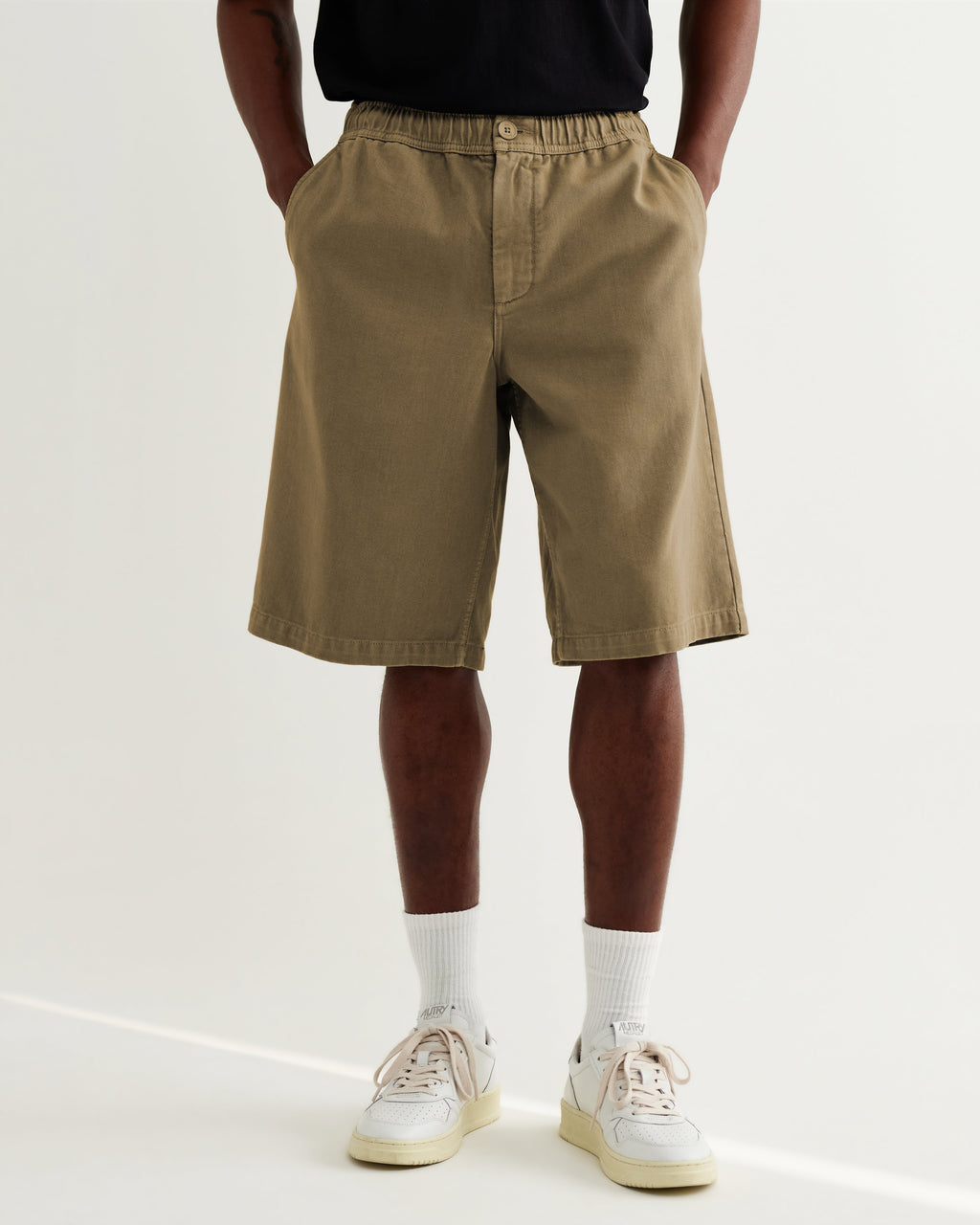 Kyle - Light Khaki Organic Cotton Twill Shorts