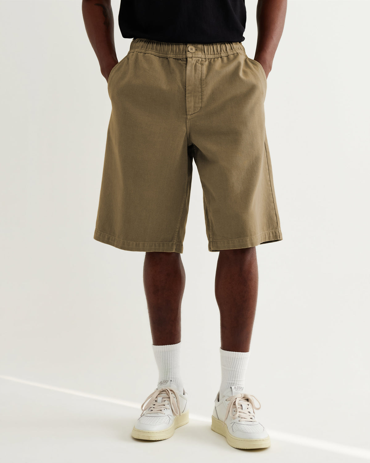 Kyle - Light Khaki Organic Cotton Twill Shorts