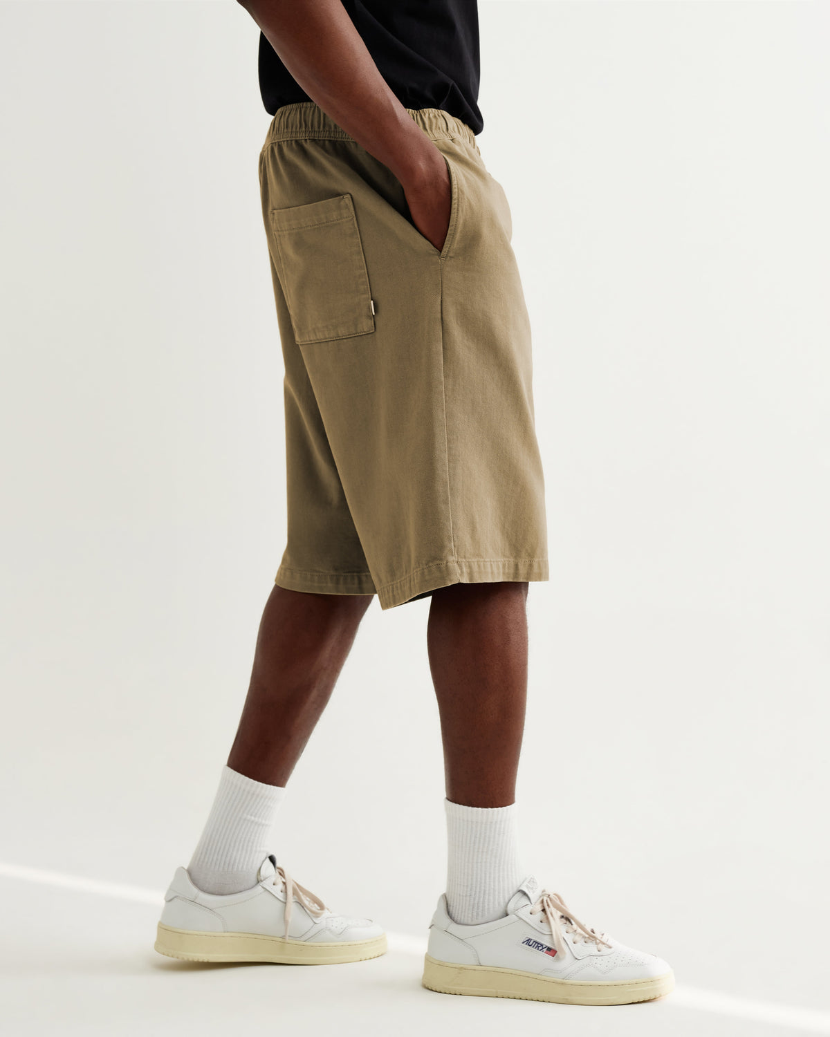 Kyle - Light Khaki Organic Cotton Twill Shorts