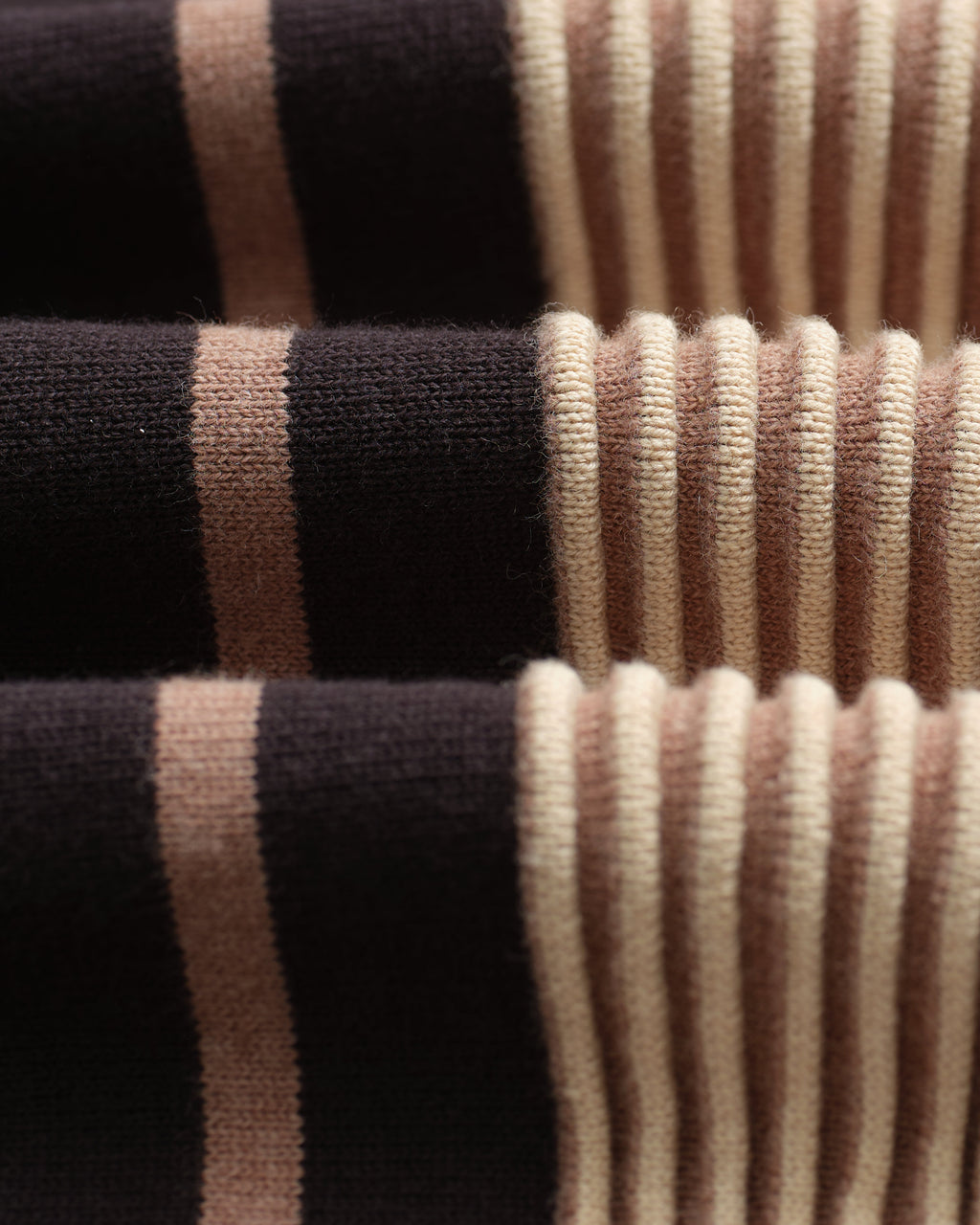 Lennox - Black And Beige Milano Stripe Knitted Polo